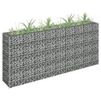 Vidaxl gabion plantenbak verhoogd 180x30x90 cm gegalvaniseerd staal
