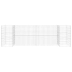 Vidaxl gabion plantenbak h-vormig 260x40x80 cm staaldraad