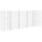 Vidaxl gabion plantenbak h-vormig 260x40x100 cm staaldraad