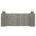 Vidaxl gabion plantenbak h-vormig 260x40x100 cm staaldraad