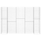 VidaXL Gabion plantenbak H-vormig 260x40x200 cm staaldraad