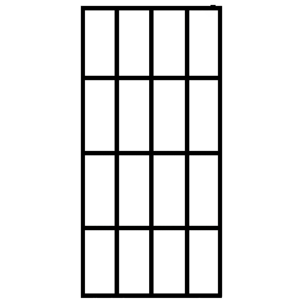 Vidaxl inloopdouchewand 100x195 cm mat gehard glas