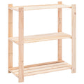 Vidaxl opbergrek 3-laags 80x38x90 cm massief grenenhout 150 kg