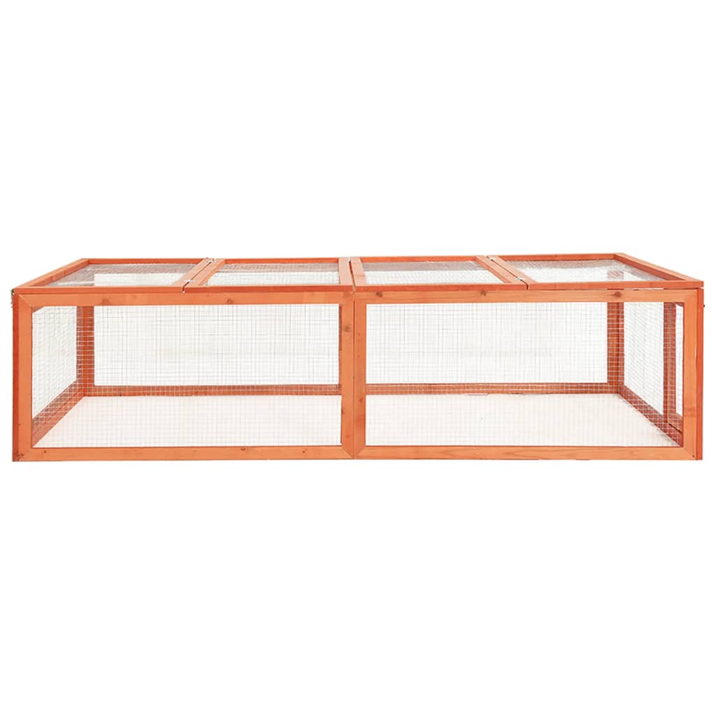 Vidaxl konijnenhok 183x90x46,5 cm massief vurenhout