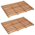 Vidaxl badmatten 2 st massief acaciahout 56x37 cm