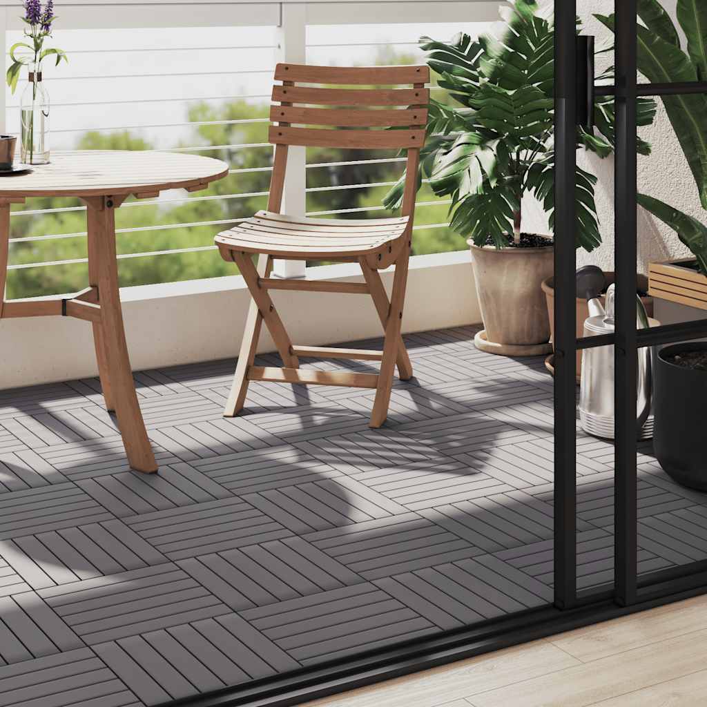 Vidaxl terrastegels 10 st 30x30 cm massief acaciahout greywash