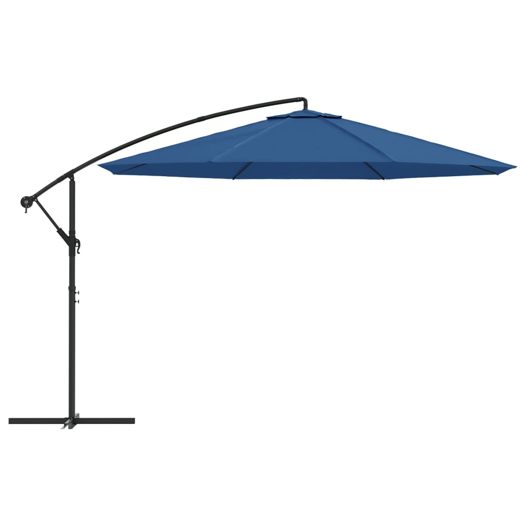 Vidaxl zweefparasol met aluminium paal 350 cm blauw