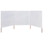 Vidaxl windscherm 3-panelen 400x80 cm stof zandwit