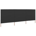Vidaxl windscherm 3-panelen 400x80 cm stof antraciet