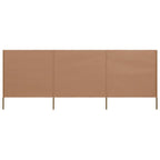 Vidaxl windscherm 3-panelen 400x80 cm stof taupe