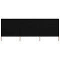 Vidaxl windscherm 3-panelen 400x80 cm stof zwart