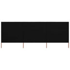 Vidaxl windscherm 3-panelen 400x80 cm stof zwart