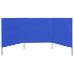 Vidaxl windscherm 3-panelen 400x80 cm stof azuurblauw