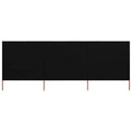 Vidaxl windscherm 3-panelen 400x120 cm stof zwart