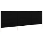 Vidaxl windscherm 3-panelen 400x120 cm stof zwart