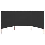 Vidaxl windscherm 3-panelen 400x160 cm stof antraciet