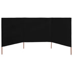 Vidaxl windscherm 3-panelen 400x160 cm stof zwart