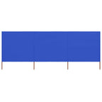 Vidaxl windscherm 3-panelen 400x160 cm stof azuurblauw