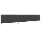 Vidaxl windscherm 5-panelen 600x80 cm stof antraciet