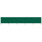 Vidaxl windscherm 5-panelen 600x120 cm stof groen