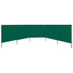Vidaxl windscherm 5-panelen 600x120 cm stof groen