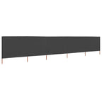 Vidaxl windscherm 5-panelen 600x120 cm stof antraciet