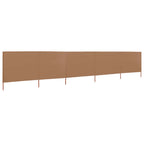 Vidaxl windscherm 5-panelen 600x120 cm stof taupe