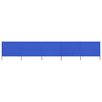 Vidaxl windscherm 5-panelen 600x120 cm stof azuurblauw