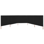 Vidaxl windscherm 5-panelen 600x160 cm stof zwart