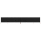 Vidaxl windscherm 6-panelen 800x120 cm stof zwart
