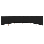 Vidaxl windscherm 6-panelen 800x120 cm stof zwart