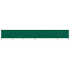 Vidaxl windscherm 6-panelen 800x160 cm stof groen