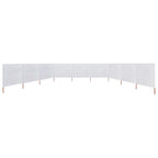Vidaxl windscherm 9-panelen 1200x80 cm stof zandwit