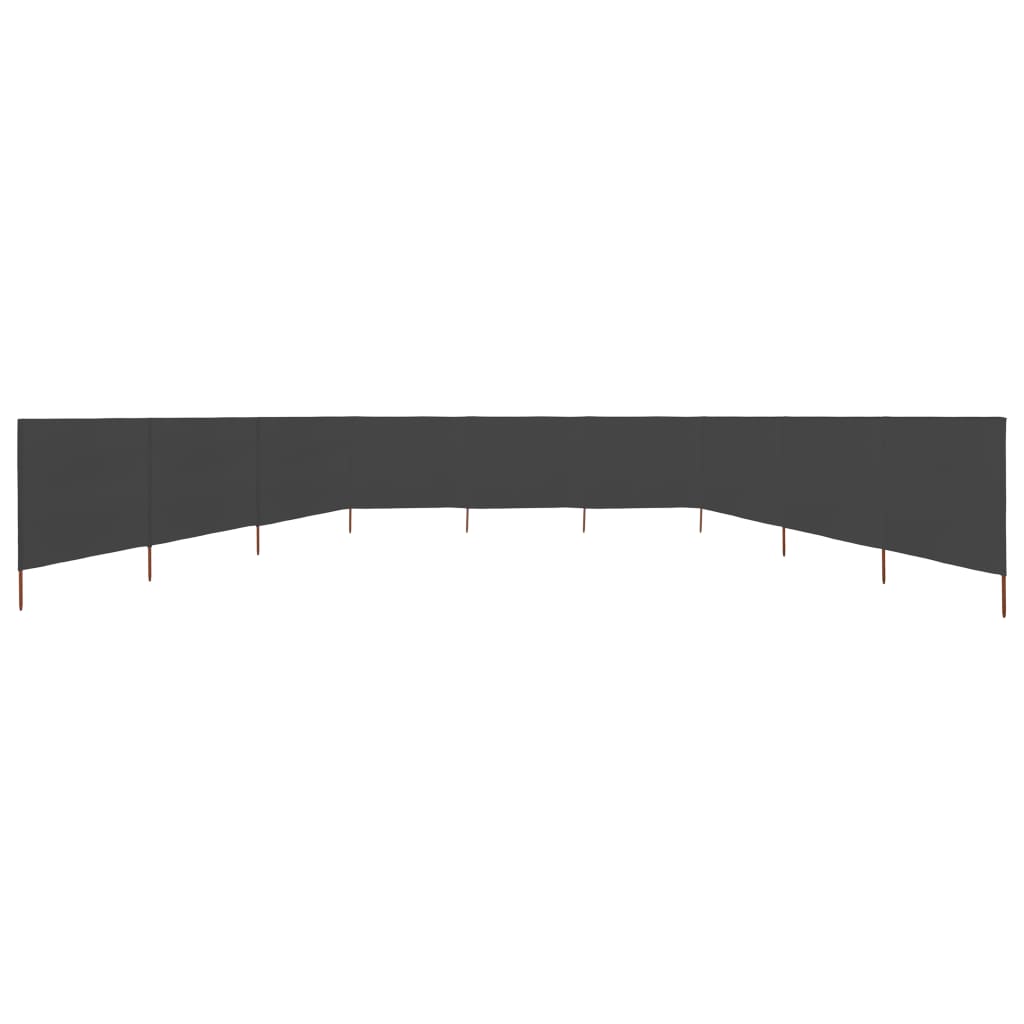 Vidaxl windscherm 9-panelen 1200x120 cm stof antraciet