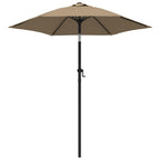 Vidaxl parasol 200x224 cm aluminium taupe
