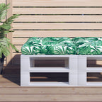 VidaXL Palletkussen 60x60x12 cm stof bladpatroon