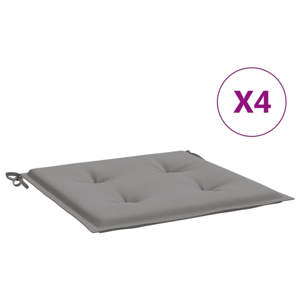 Vidaxl tuinstoelkussens 4 st 40x40x4 cm oxford stof grijs