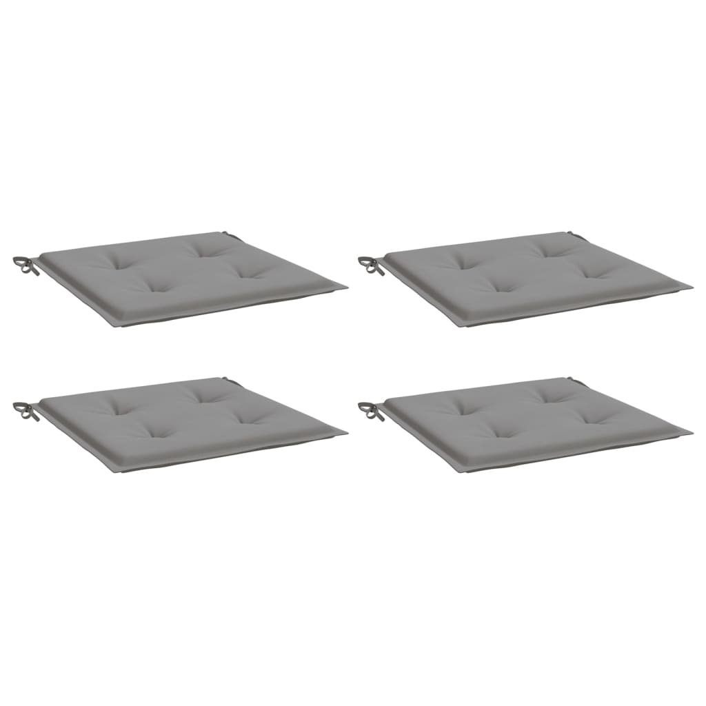 Vidaxl tuinstoelkussens 4 st 40x40x4 cm oxford stof grijs