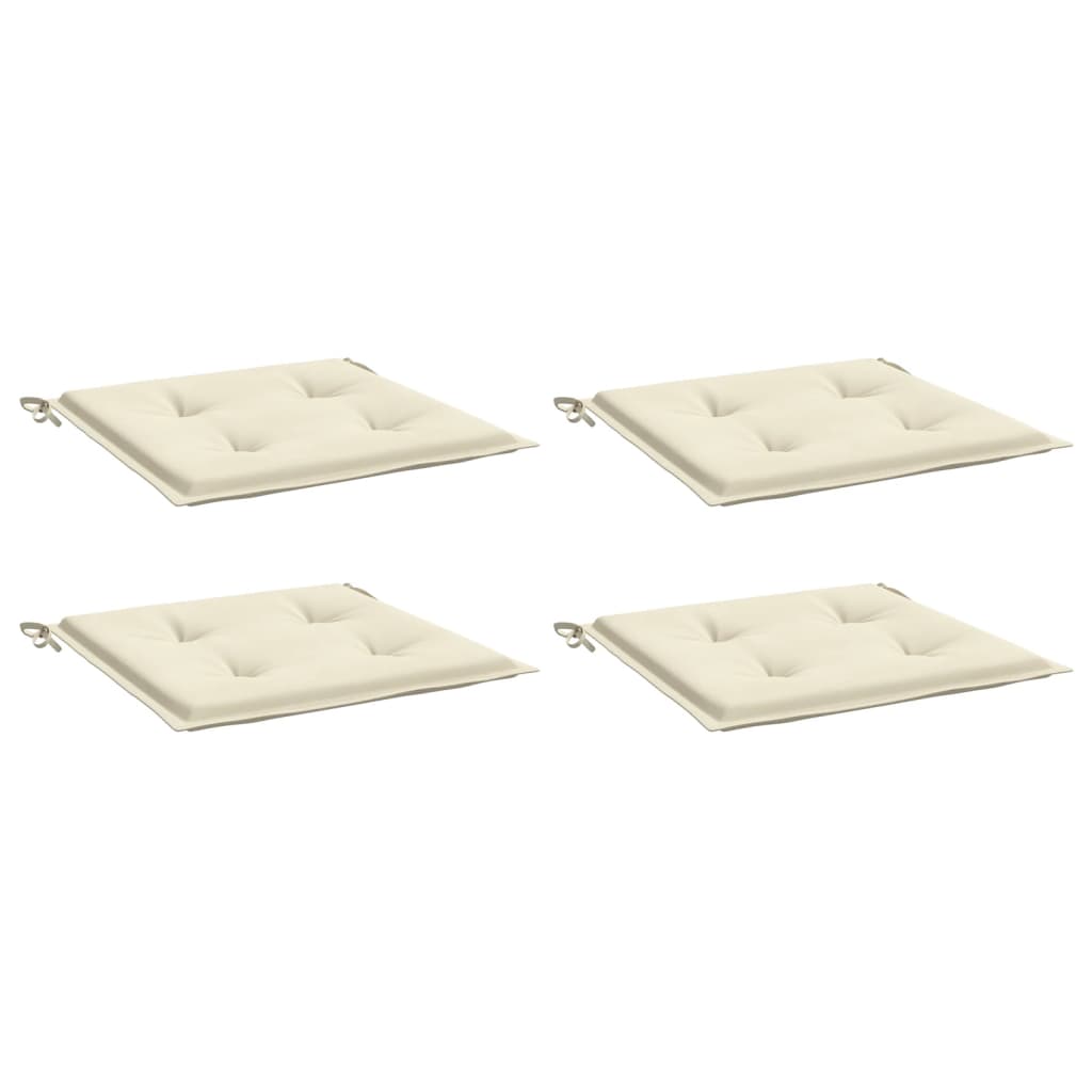 Vidaxl tuinstoelkussens 4 st 40x40x4 cm oxford stof crèmekleurig