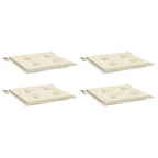 Vidaxl tuinstoelkussens 4 st 40x40x4 cm oxford stof crèmekleurig