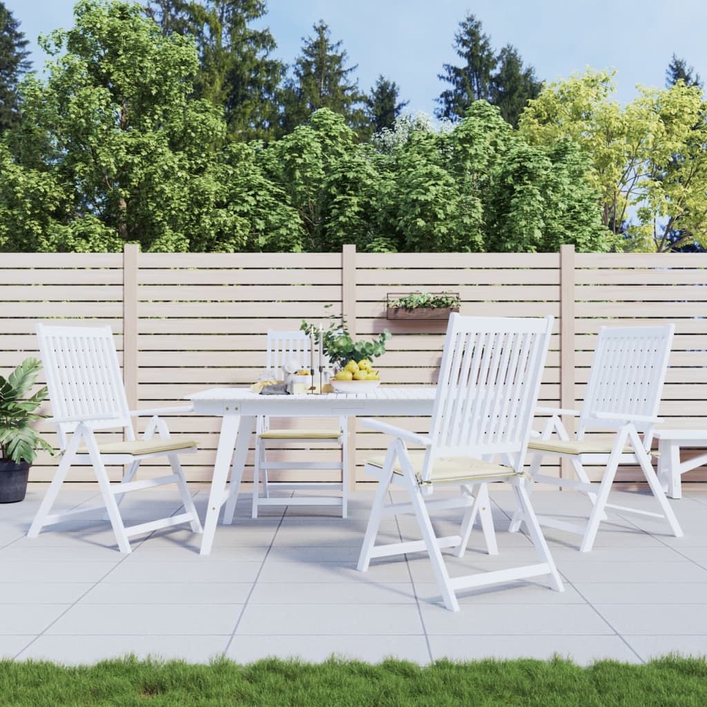 Vidaxl tuinstoelkussens 4 st 40x40x4 cm oxford stof crèmekleurig