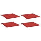 Vidaxl tuinstoelkussens 4 st 40x40x4 cm oxford stof rood