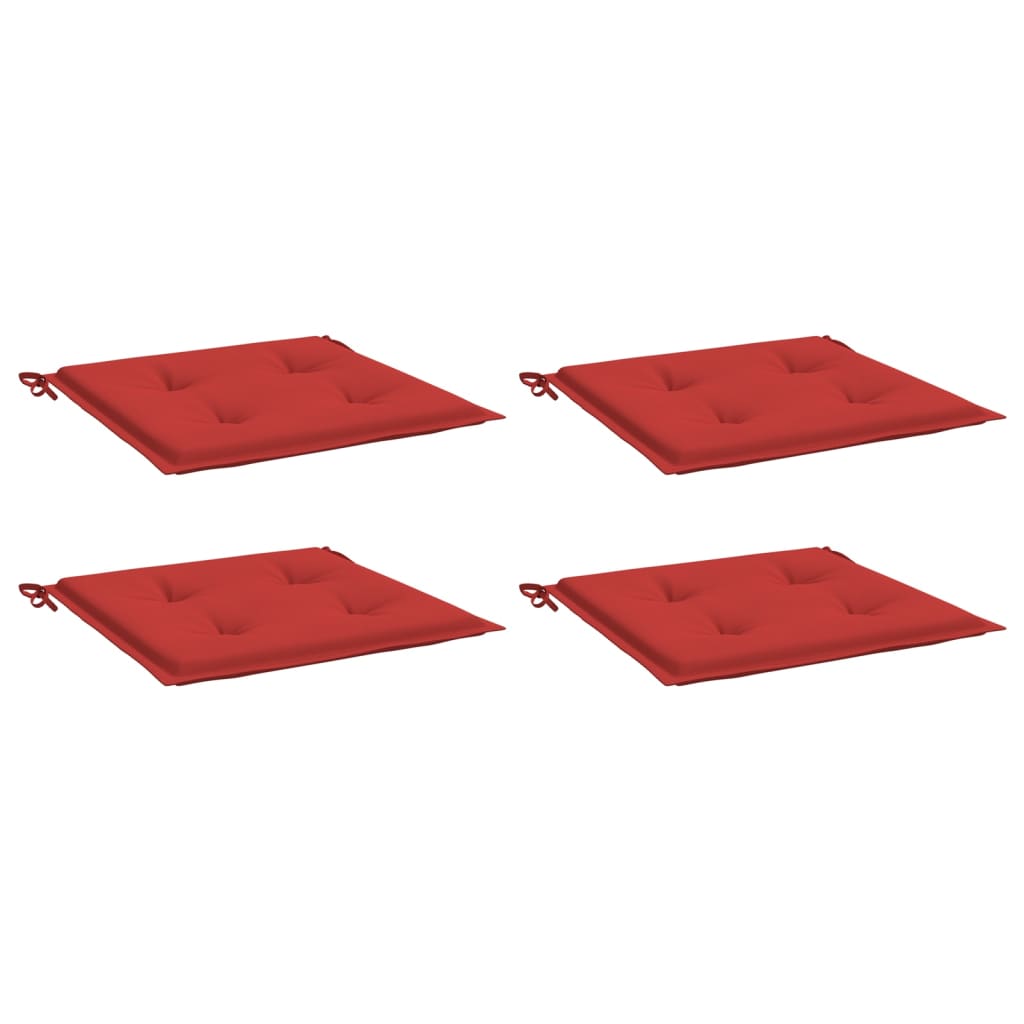 Vidaxl tuinstoelkussens 4 st 40x40x4 cm oxford stof rood