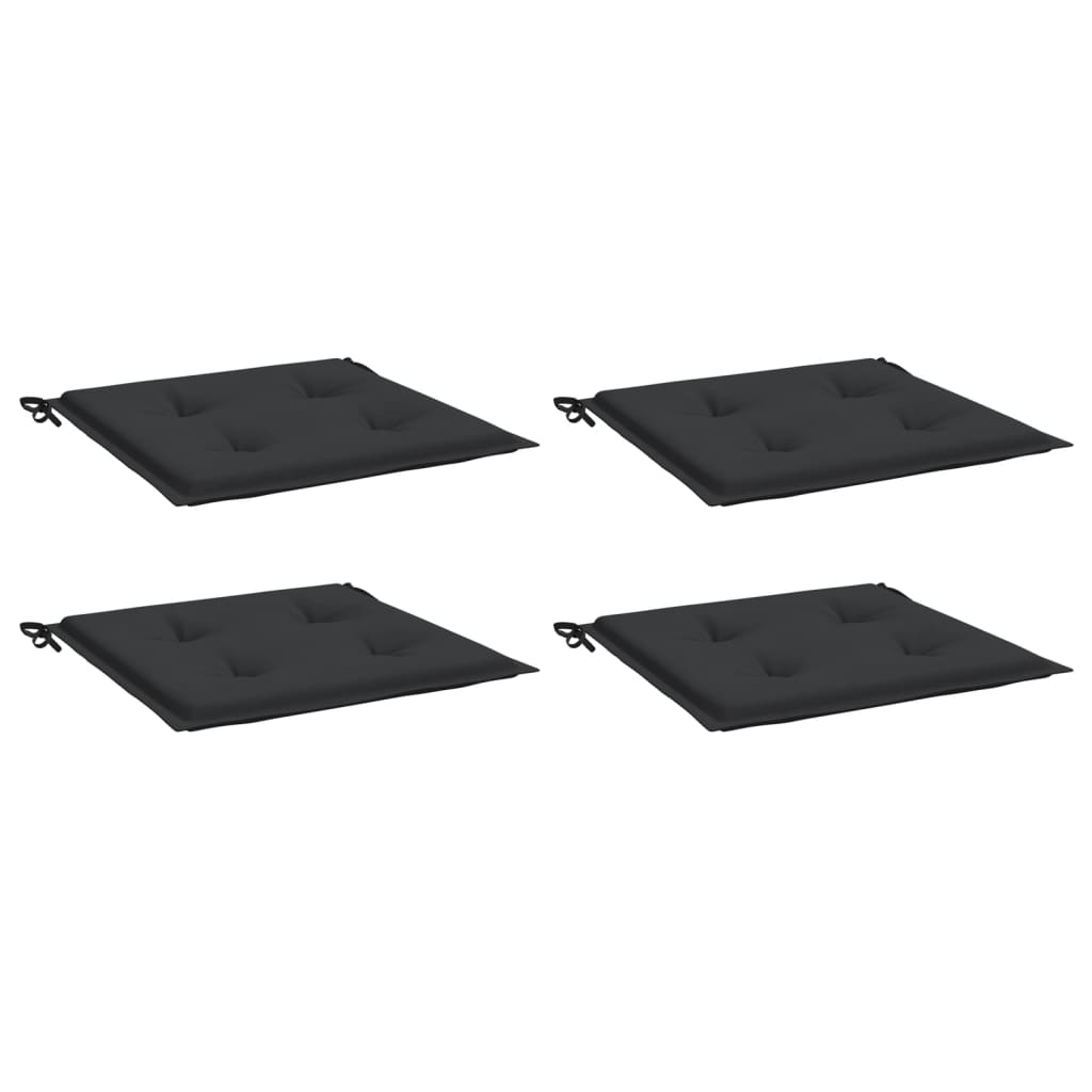 Vidaxl tuinstoelkussens 4 st 40x40x4 cm oxford stof zwart