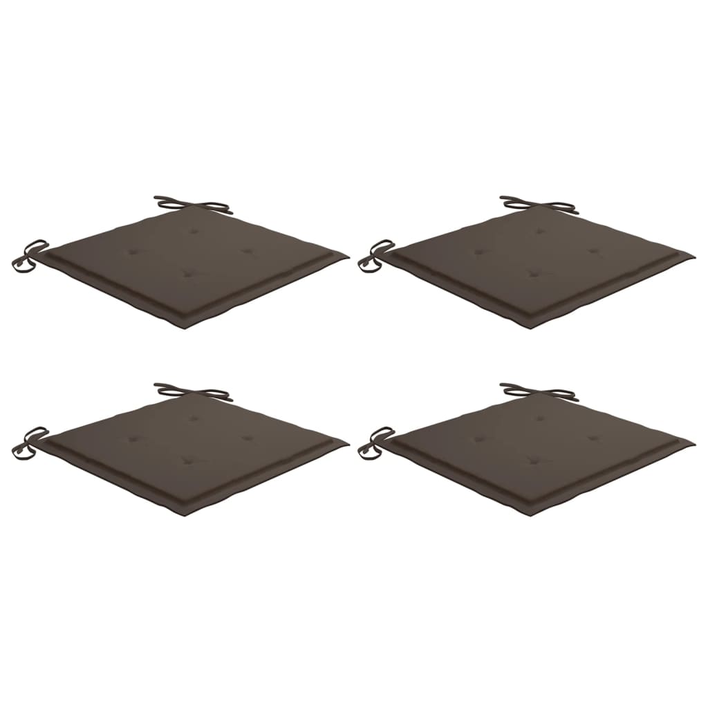 Vidaxl tuinstoelkussens 4 st 40x40x4 cm oxford stof taupe
