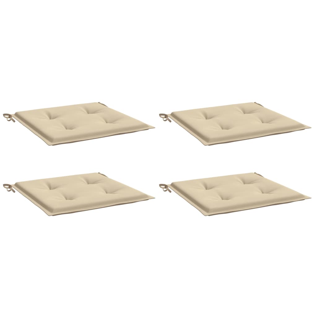 Vidaxl tuinstoelkussens 4 st 40x40x4 cm oxford stof beige