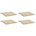 Vidaxl tuinstoelkussens 4 st 40x40x4 cm oxford stof beige