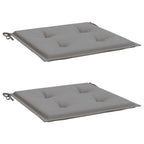 Vidaxl tuinstoelkussens 2 st 50x50x4 cm stof grijs
