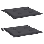Vidaxl tuinstoelkussens 2 st 50x50x4 cm oxford stof antracietkleurig