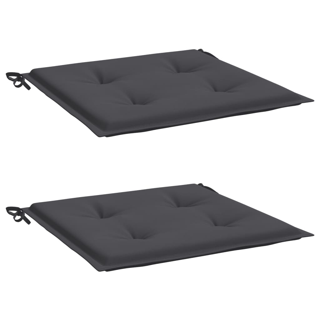 Vidaxl tuinstoelkussens 2 st 50x50x4 cm oxford stof antracietkleurig